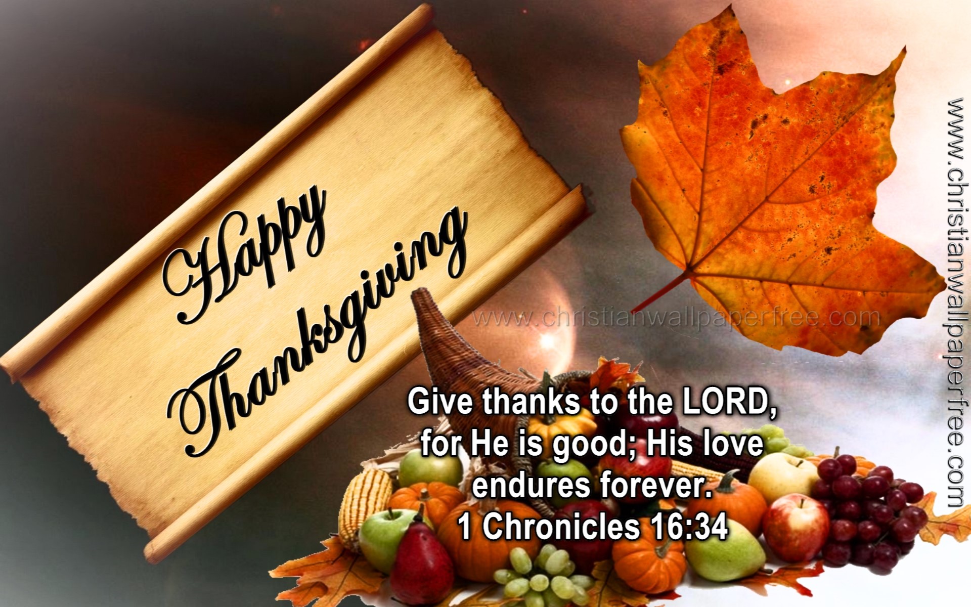 Thanksgiving 1 Chronicles 16 Verse 34