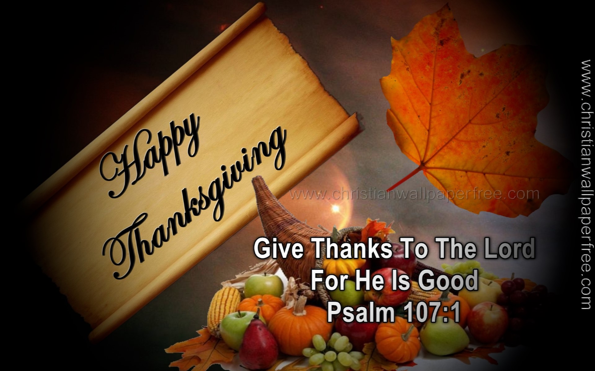 Thanksgiving Psalm 107 Verse 1