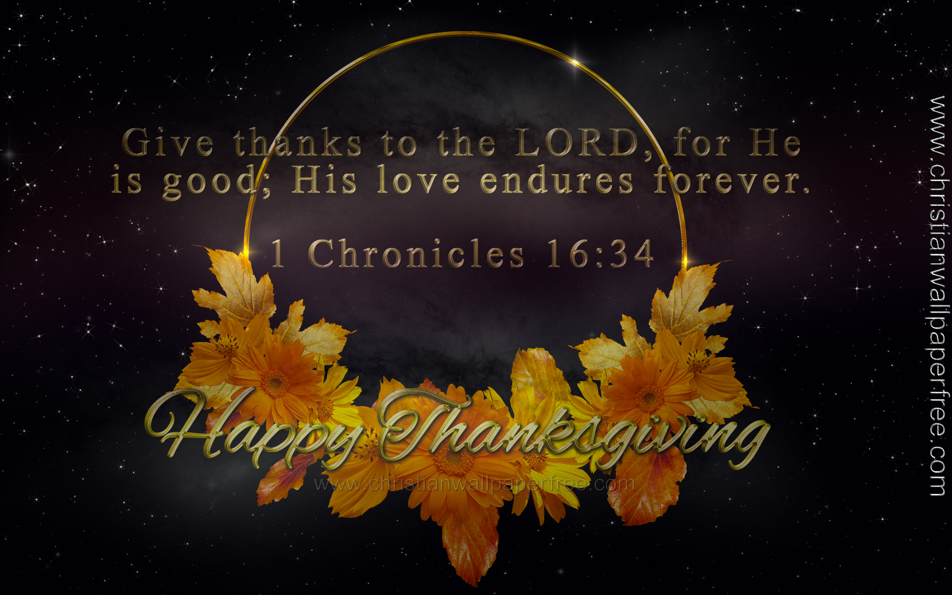 Happy Thanksgiving 1 Chronicles 16 Verse 34