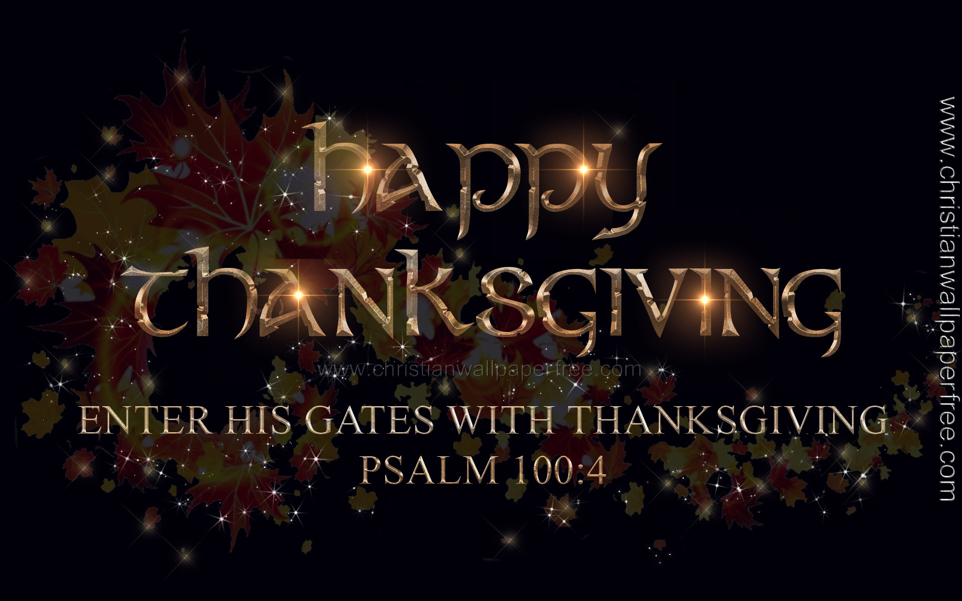 Happy Thanksgiving Psalm 100 Verse 4