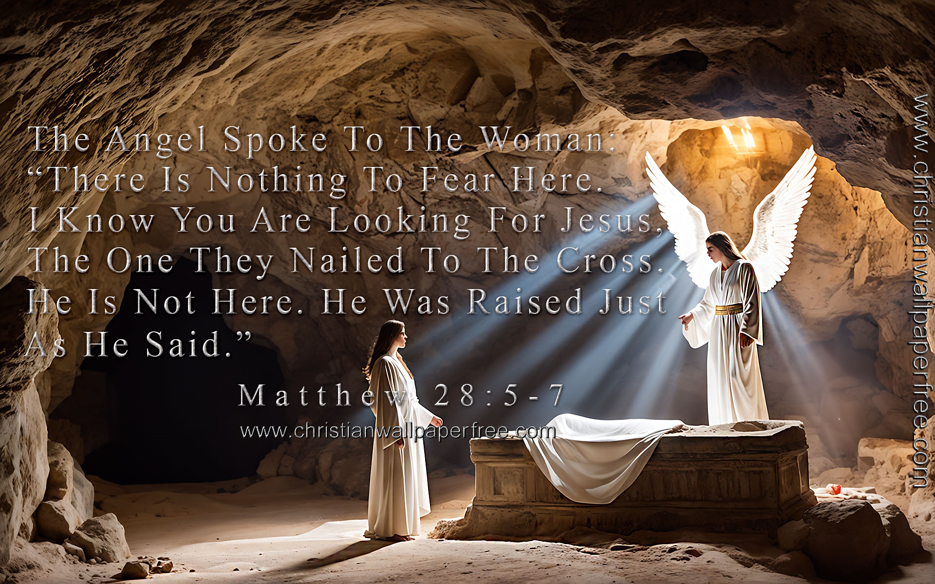 Angel Speaks to Mary Matthew 28 Verses 5-7