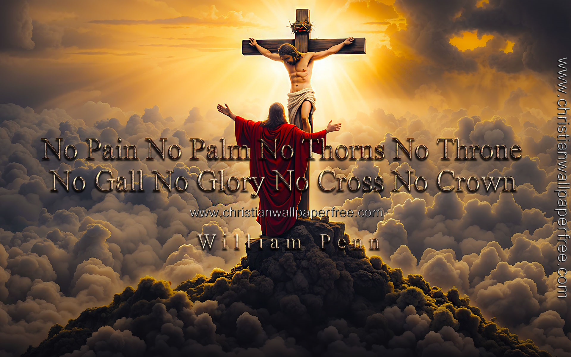 Cross and Crown Quote by William Penn