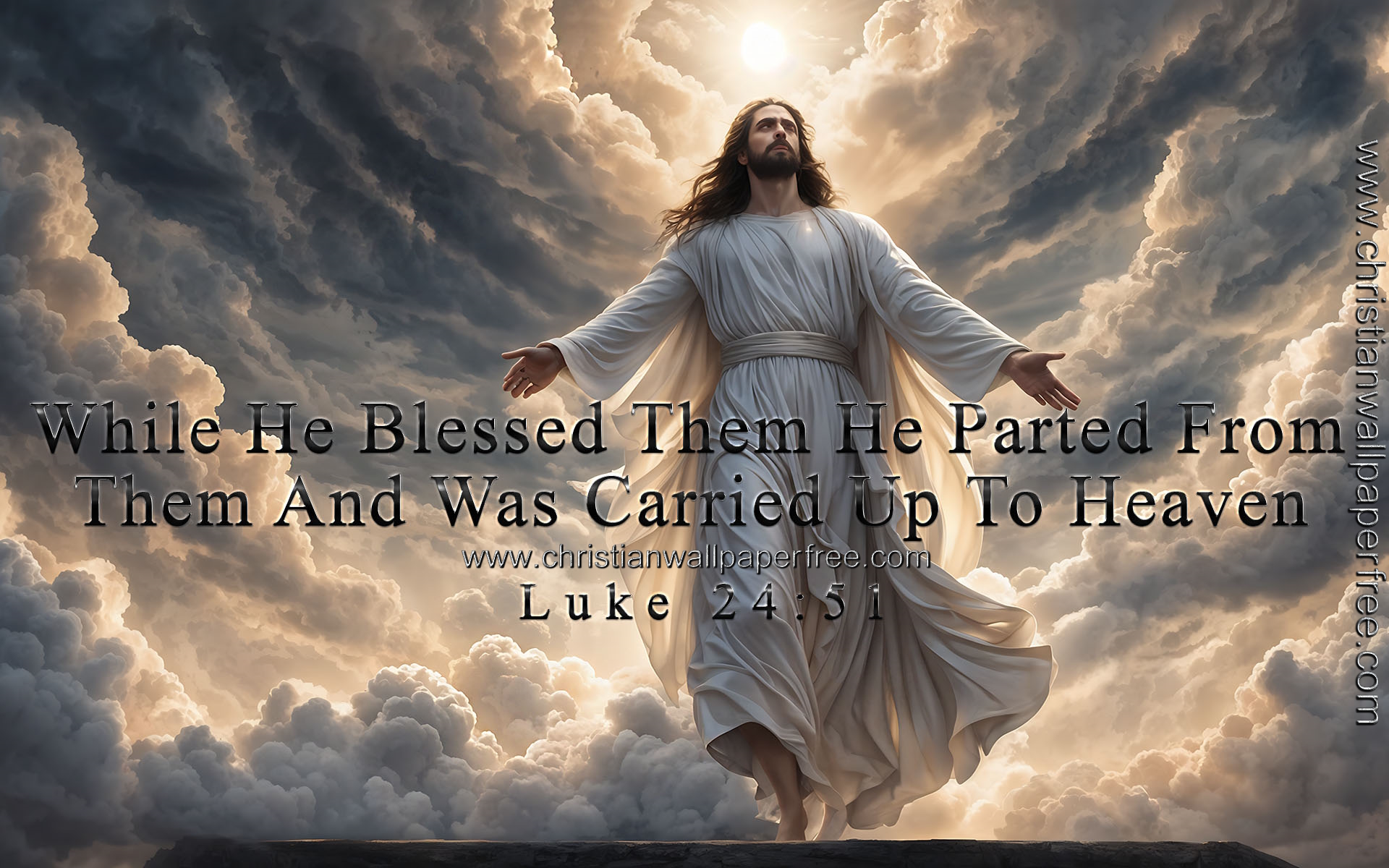 Jesus Carried to Heaven Luke 24 Verse 51