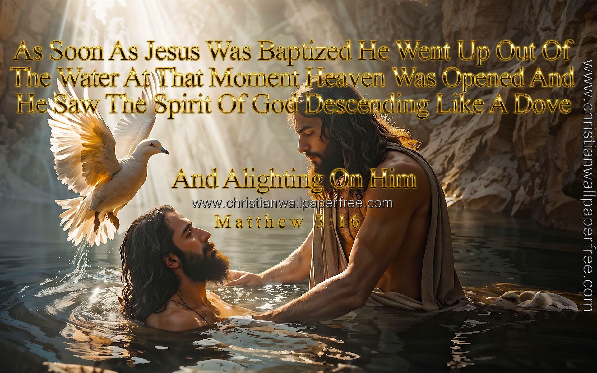 Jesus Was Baptised Matthew 3 Verse 16