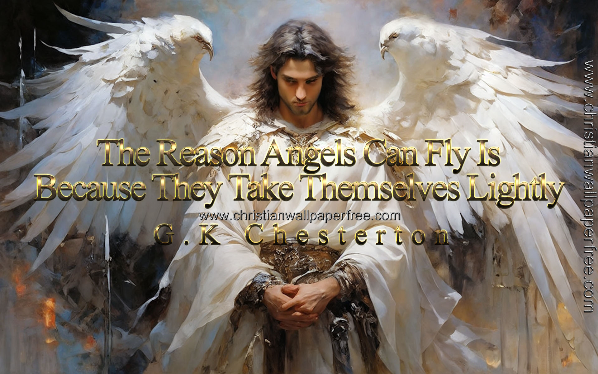 Angels Quote by G.K Chesterton