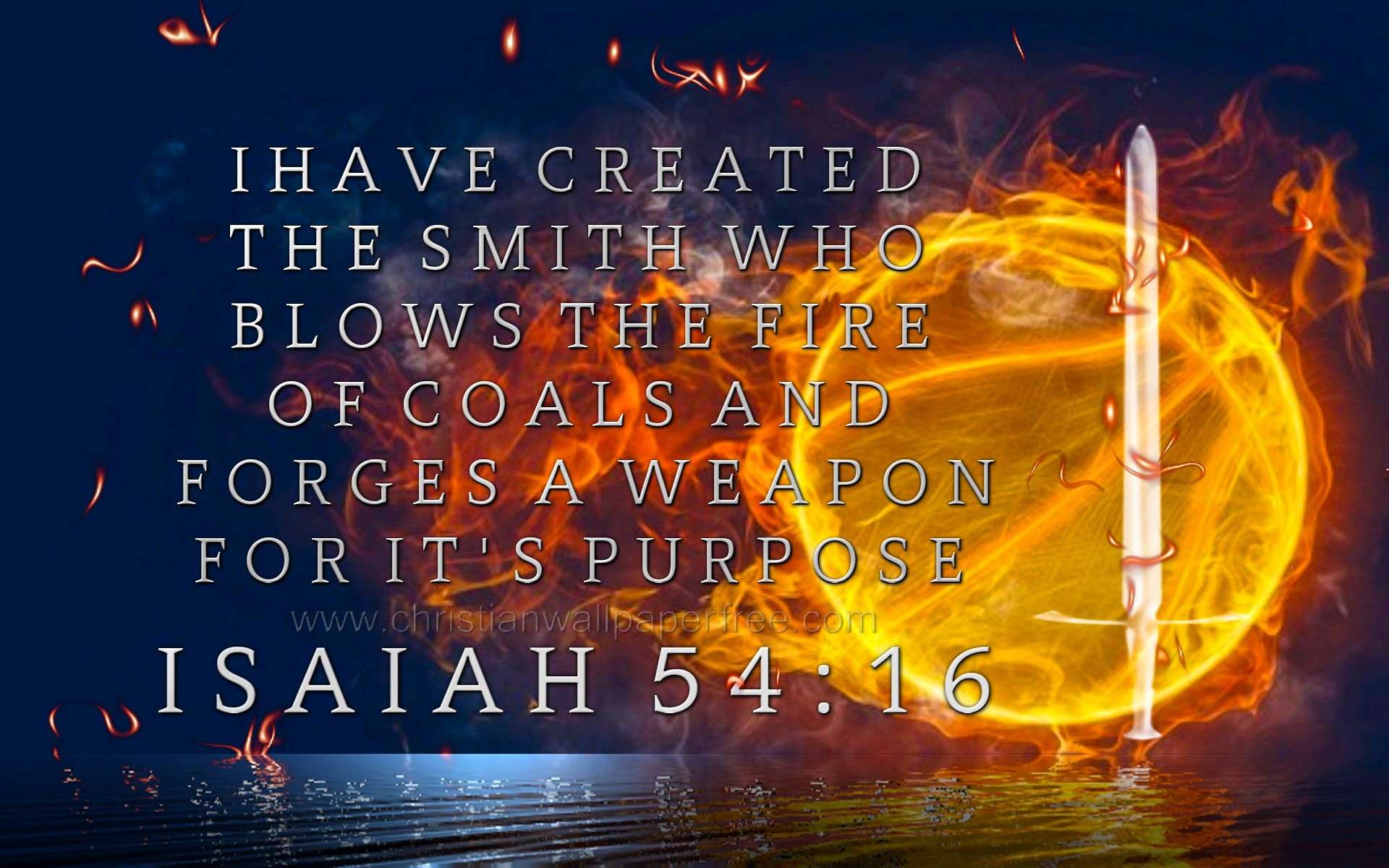 Isaiah 54 Verse 16 Flames Reflected