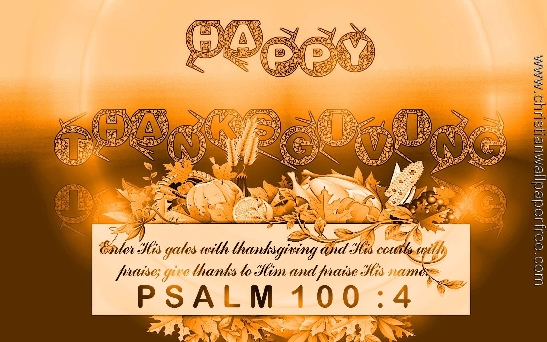 Happy Thanksgiving-Psalm 100 Verse 4 Copper