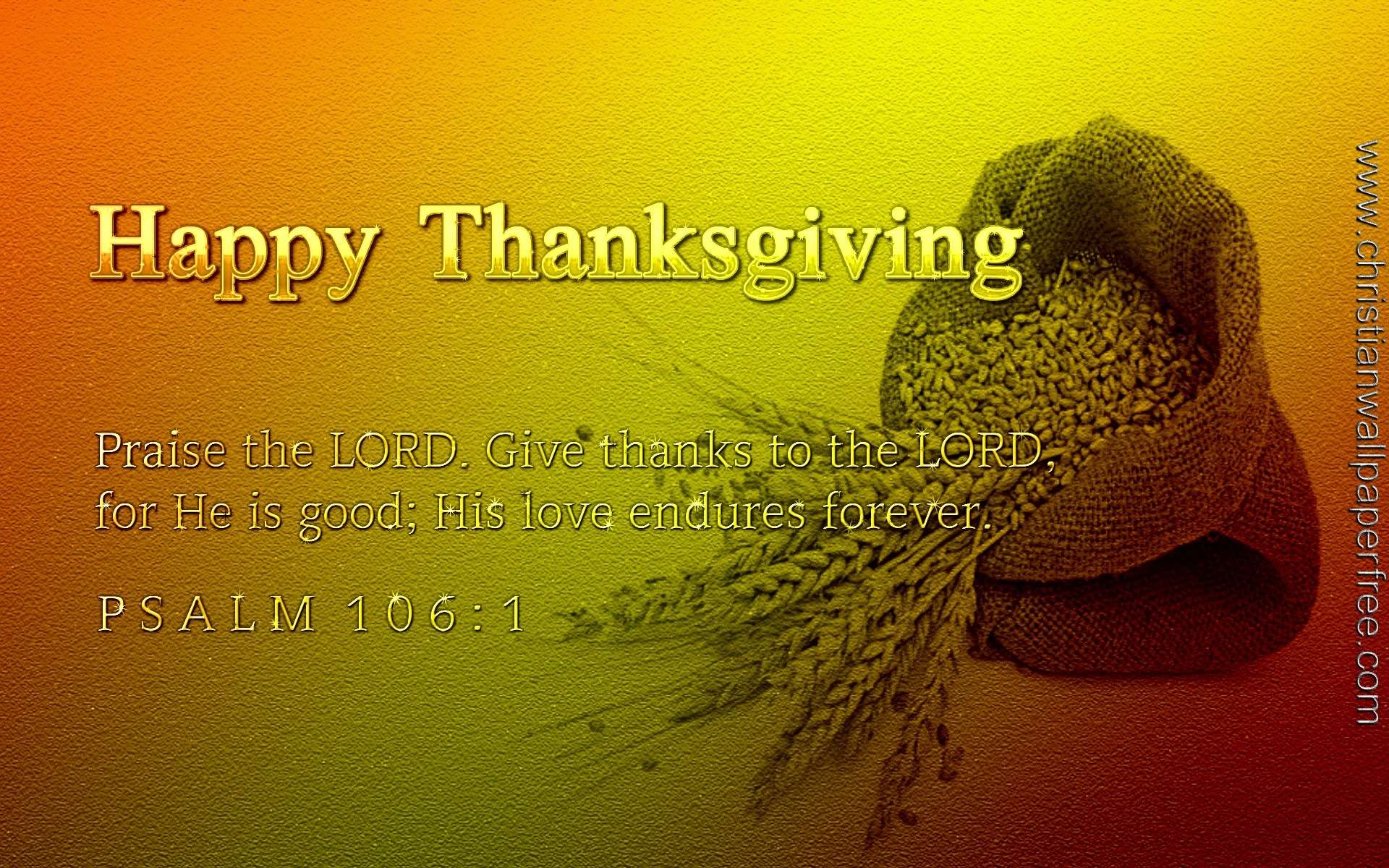 Happy Thanksgiving-Psalm 106 Verse 1 Gradient